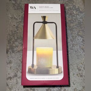 W&A classic metal candle warmer lamp w/ box in GOLD